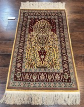 Stunning Silk Turkish Herek Prayer Rug 2.8 x 4.5 Masterweaver Signature 625 KPSI - £5,087.90 GBP