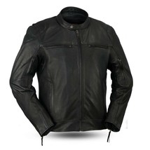 Men&#39;s Biker Jacket Top Performer Leather Motorcycle Jacket by FirstMFG - £179.39 GBP