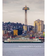 SEATTLE Space Needle and Ferry Photo Picture Print 4X6,5X7, 8X10, 8.5X11 - $9.08+