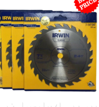 Irwin Classic Circular Saw Blade Miter Carbide 7-1/4 in x 24-Tooth  Pack of 3 - $24.74