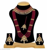 Indian Kundan Wedding Necklace Traditional Choker Set Fashion Earrings Jewelry - £23.26 GBP