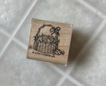 Stampin&#39; Up!  Rubber Stamp Easter eggs in basket  2000 - $11.29