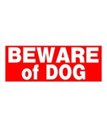 BEWARE of DOG Heavy Duty Plastic SIGN Security Warning Red White HILLMAN... - $448.55 MXN