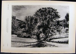 Segonzac Landscape in the Morin Country French Engraving Photogravure Print 1939 - £5.49 GBP
