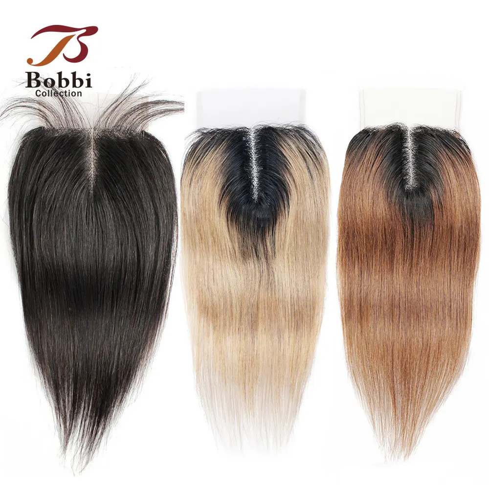 Straight T Lace Closure Natural Black Brown Honey Blonde Indian Remy Hum... - £16.83 GBP+