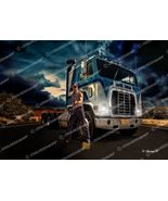 White Line Fever Original Art Print / Ford Truck Art / Movie Poster / Blue Mule - $31.10 - $76.40