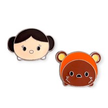 Star Wars Disney Pins: Leia and Wicket Ewok Tsum Tsums - £19.84 GBP