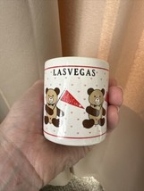 Vintage Chippendale Bears Las Vegas Coffee Mug 1985 Hearts Love Teddy - £6.04 GBP