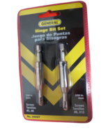 General Hinge Bit Set Of 2 7/64&quot; And 9/64&quot; #5 6 8 10 Screws 4mm New Sealed - £9.89 GBP