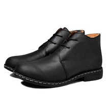 Misalwa Classic Brush Men Boots Genuine Leather Plus Size 38-47 Winter Plush/ Sp - £76.92 GBP