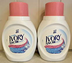 (2) Ivory Snow 2x Ultra Liquid Detergent Gentle Care 25 Fl Oz Each Pink ... - £54.78 GBP