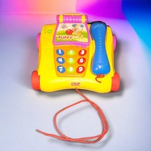 Fisher Price 2009 Pull Along Interactive Telephone Sound Toddler Sturdy Toy 8&quot; - £13.43 GBP