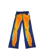 VBRT Vibrant Womens Wide Leg Baggy Feel Heat Blue Jeans Size 9 (Measures... - $542.06 MXN