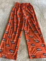 Denver Broncos Football NFL Team Apparel  Boys Orange Fleece Pajama Pants 8 - £9.75 GBP