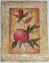 Pomegranate Fruit &amp;Blossom Branch Lithograph Canvas Personal Preference Wall Art - £26.44 GBP