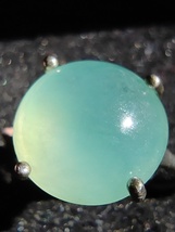 Icy Ice Light Green 100% Natural Burma Jadeite Jade Ring # Type A Jadeite # - £546.19 GBP