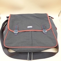 Baggallini Messenger Bag Computer Travel Black Red Shoulder Strap 14x13x6 - £19.71 GBP