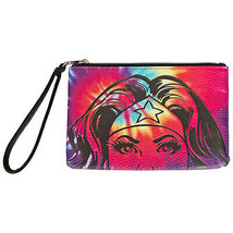 Wonder Woman Tie Dye Character and Text Symbol Purse Wallet Wristlet Mul... - $17.99