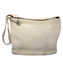 Vtg The Sak Beige Crochet Textile Hobo Shoulder Bag - $368.13 MXN