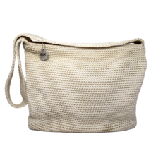 Vtg The Sak Beige Crochet Textile Hobo Shoulder Bag - £18.81 GBP