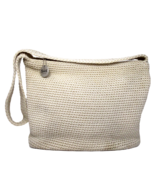 Vtg The Sak Beige Crochet Textile Hobo Shoulder Bag - £18.72 GBP