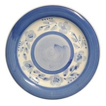 Vintage Gibson Designs CHANTILLY Dinner Plate 10 ½”D Painted Ceramic Blue Floral - £10.89 GBP