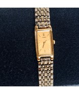 Vintage Seiko Watch Women Gold Tone Gold Dial Rectangle bracelet 2E20-70... - $1,780.85 MXN