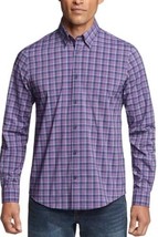 Tommy Hilfiger Men&#39;s 2XL Slim Fit Non Iron Performance Purple Plaid Shir... - £22.36 GBP
