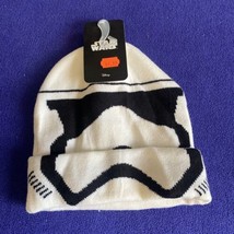 NEW! Disney Star Wars Stormtrooper White Knit Winter Beanie Hat One Size... - $13.39