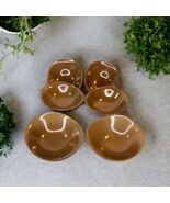 Vintage Oneida Premiere MCM Cocoa Brown Melamine Salad Bowls Set Of 8 Ob... - $34.66 CAD