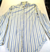 Ralph Lauren Jeans Co. Shirt Mens Small Yellow Blue White Stripe Button ... - £12.56 GBP