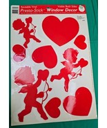 Vintage Precious Moments Cupids Bears Hearts Window Clings 2000 Lot 4 - €21,16 EUR