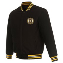 NHL Boston Bruins JH Design Wool  Reversible Jacket Black  2 Front Logos - £109.83 GBP