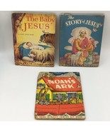 Vintage Children&#39;s Junior Elf Book Jesus &amp; Noahs Ark Mary Alice Jones Lo... - €8,99 EUR