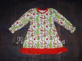 NEW Boutique Grinch Stole Christmas Girls Pajamas Nightgown - $17.99