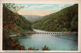 State Road Bridge Over Lake Gordon Cumberland MD Postcard PC513 - £3.73 GBP