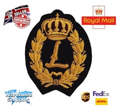 Bullion Embroidered Ralph Alphabet &quot;L&quot; Red Crown Blazer &quot;Handmade&quot;Bullio... - €20,83 EUR