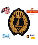 Bullion Embroidered Ralph Alphabet &quot;L&quot; Red Crown Blazer &quot;Handmade&quot;Bullio... - €20,69 EUR