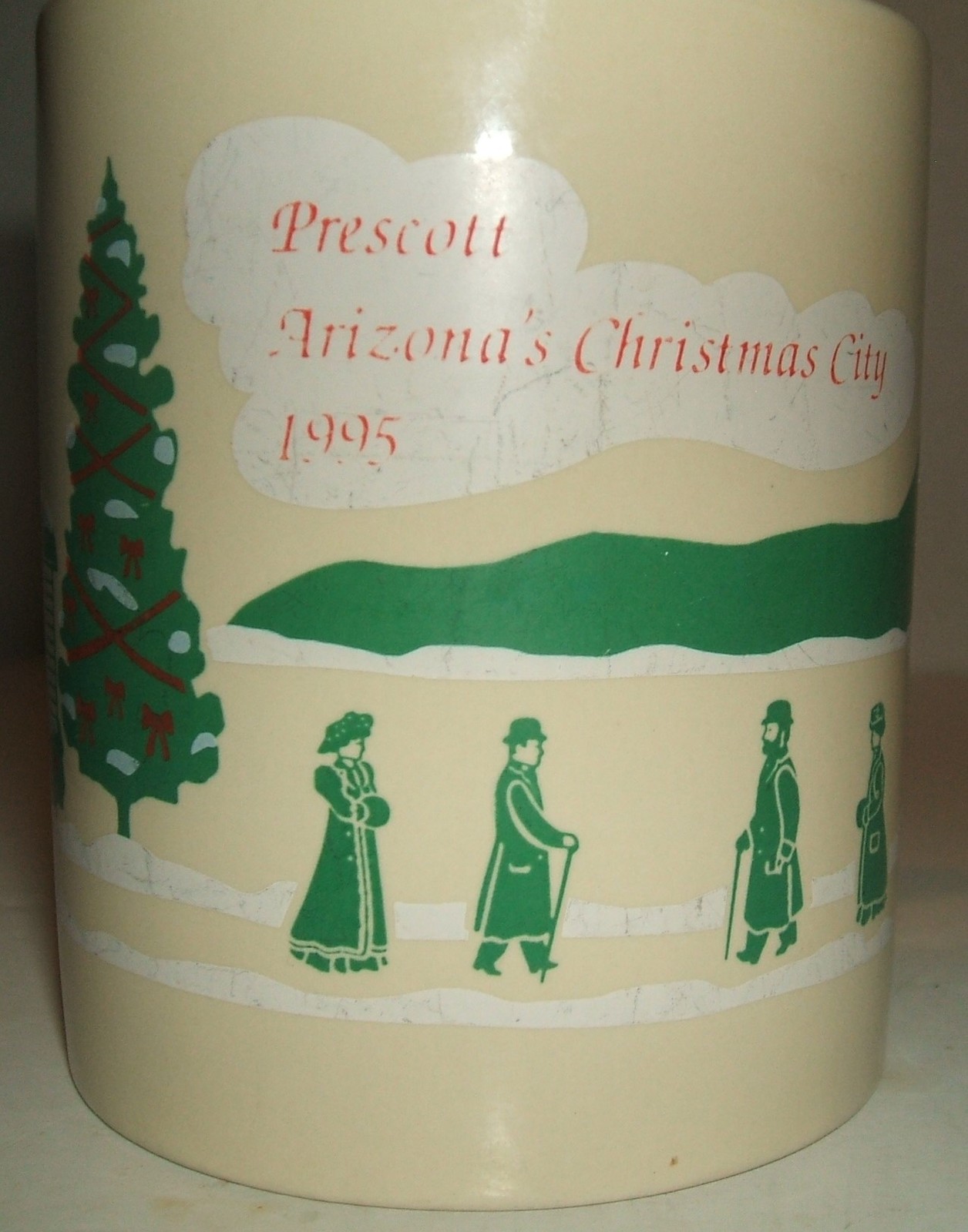 Prescott, Arizona Christmas City 1995 ceramic coffee mug Charlott Hall m... - $15.00