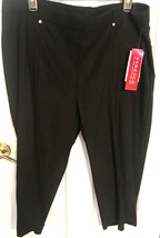 C.D. Daniels Women’s Black Stretch Capri Pants Nwt Elastic Waist 1XL - £11.76 GBP