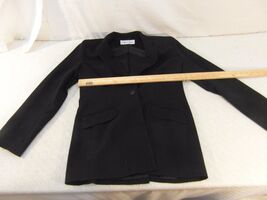 Women's Jones New York Black One Button Blazer POLY COAT SUIT JACKET SIZ... - $23.48