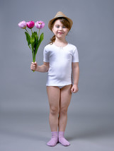 Crewneck Shirt From Baby Girl To Half short Sleeve Cotton Bimbissimi Tan... - $9.12 CAD+