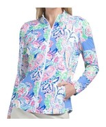 NWT X by GOTTEX Periwinkle Petra Paisley Golf Tennis Long Sleeve Jacket ... - €47,68 EUR
