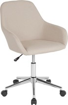 Cortana Home And Office Mid-Back Chair In Beige Fabric From Flash Furniture - £131.45 GBP