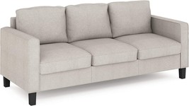 Furinno Bayonne Modern Upholstered 3-Seater Sofa Couch for Living Room, Fog - £469.60 GBP