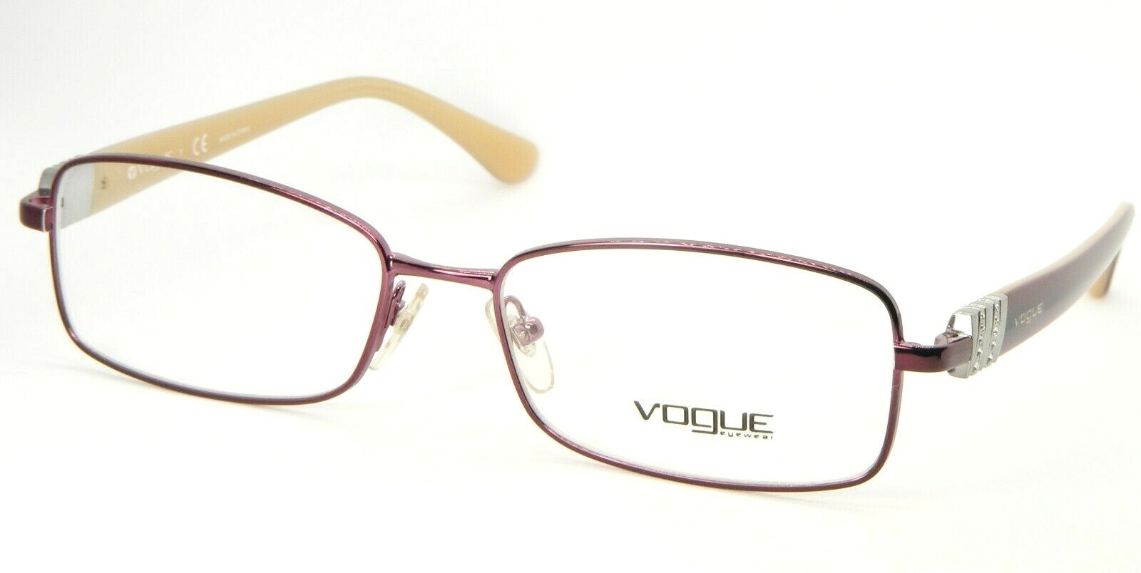 Neuf Vogue VO 3822-B 812 Foncé Bordeaux Lunettes Métal Cadre VO3822B 54-... - $57.65