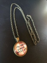 Vintage Antique Goldtone Chain w Round Dr. Suess O, THE PLACES YOU’ll GO! Bubble - £10.46 GBP