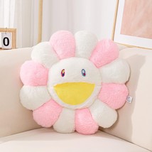 Sunflower Plush Pillow, Soft Floor Cushion, Cute Room Decor, 15.7in, Pink-b - $41.56