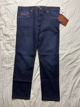 NWT Akademiks Jeanius Jeans Men’s 36x34 Blue Denim Loose Straight Pants - $25.00