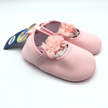 Baby Toddler Girls Mary Jane Flats Soft Sole Floral Fabric Light Pink Si... - $9.74